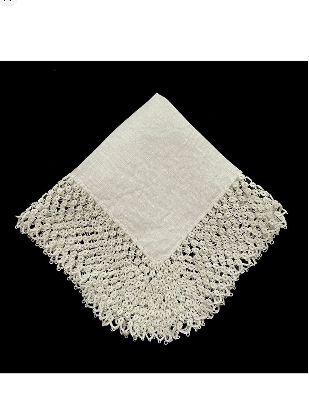 Handkerchief with Fabulous Tatting